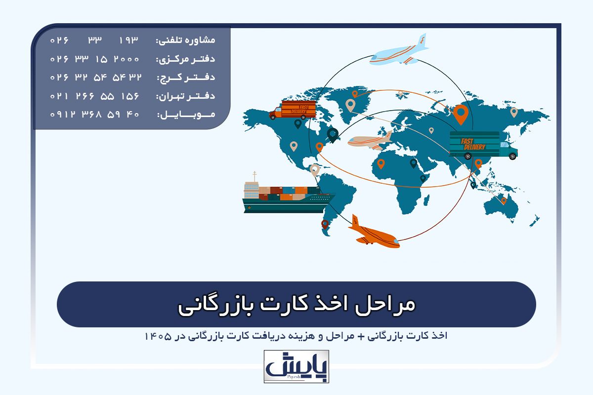 مراحل اخذ کارت بازرگانی